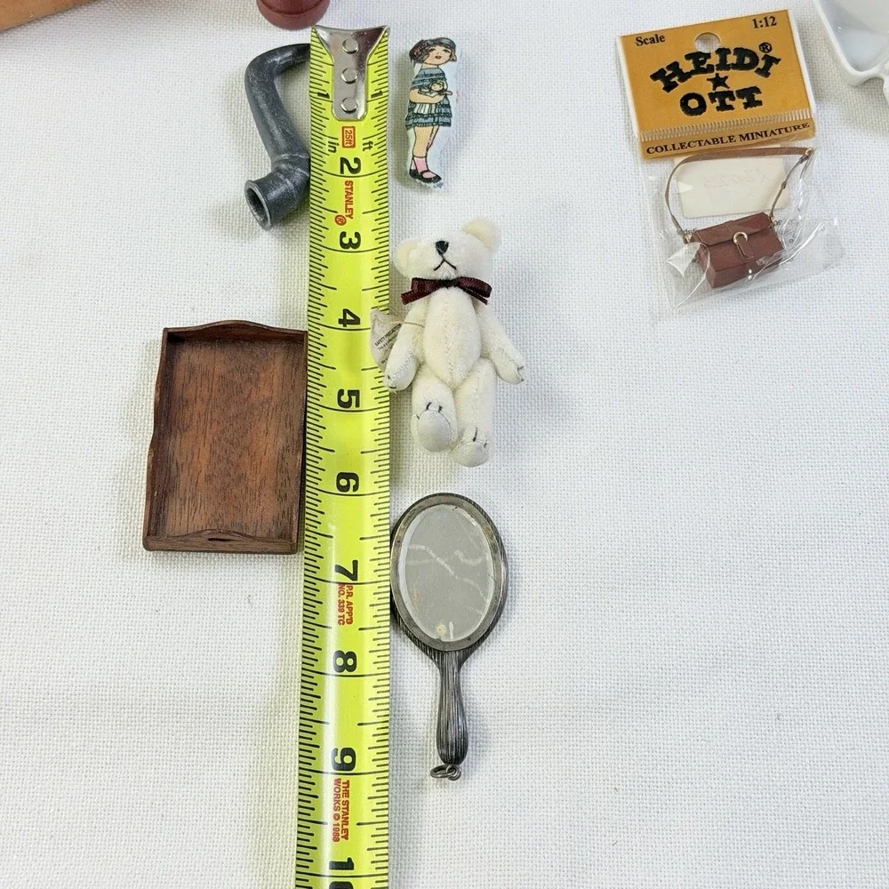 Doll & Dollhouse Miniature Accessories Lot‎ 18 Ship Bear Crib Webster Canoe Ring